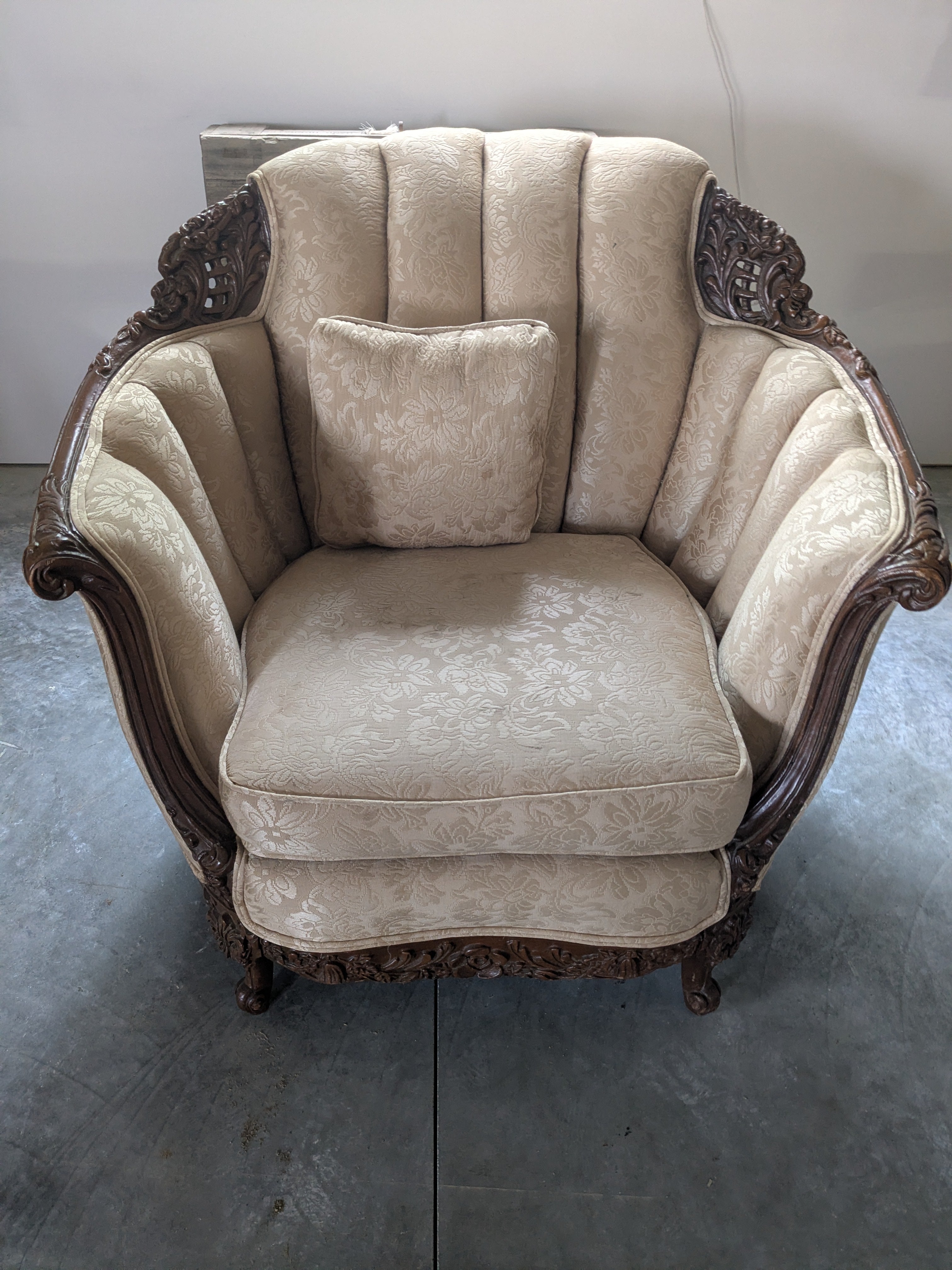 Heritage Carved Tufted Lounge Chair