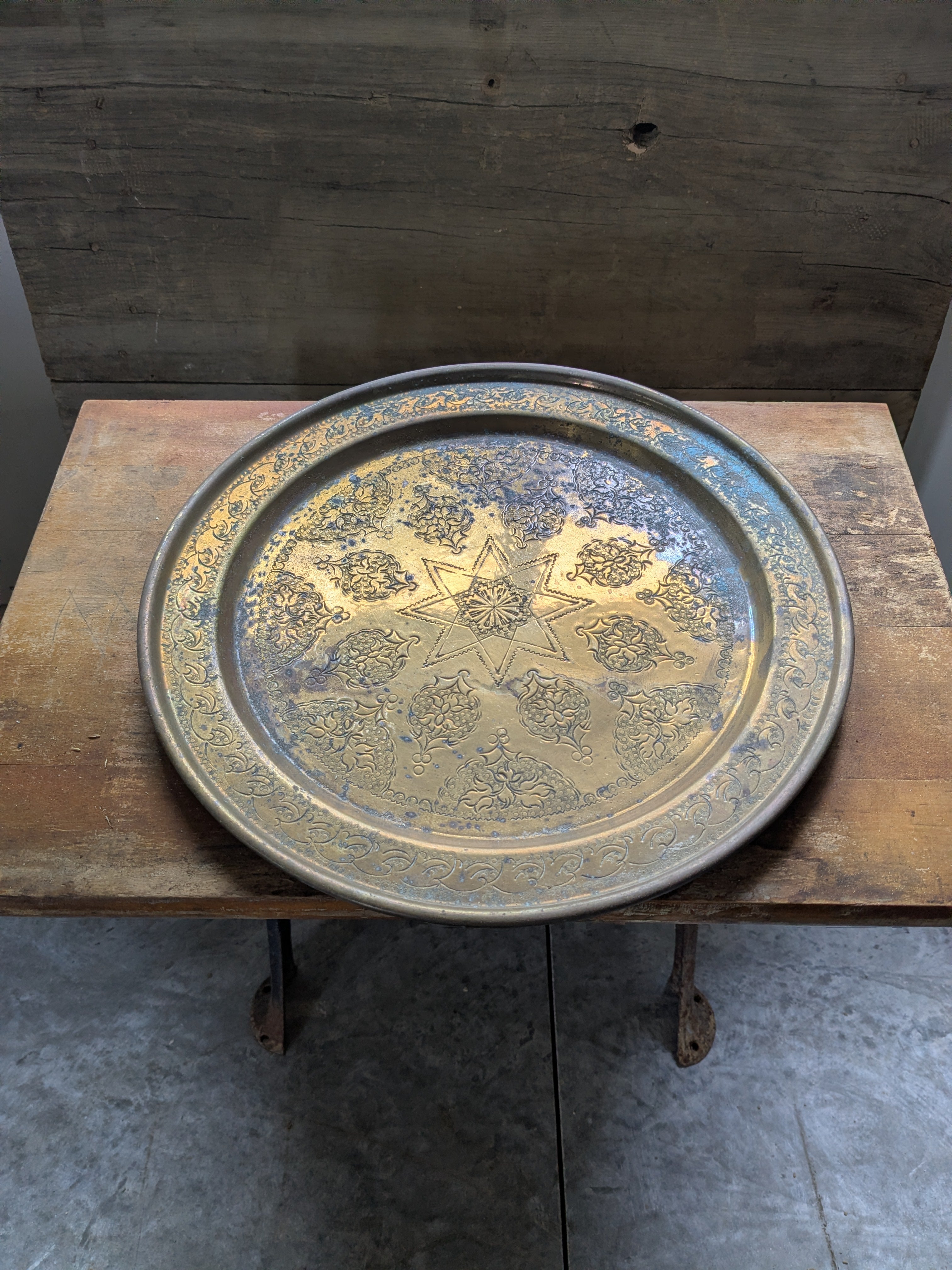 Heritage Patinated Brass Serving Tray