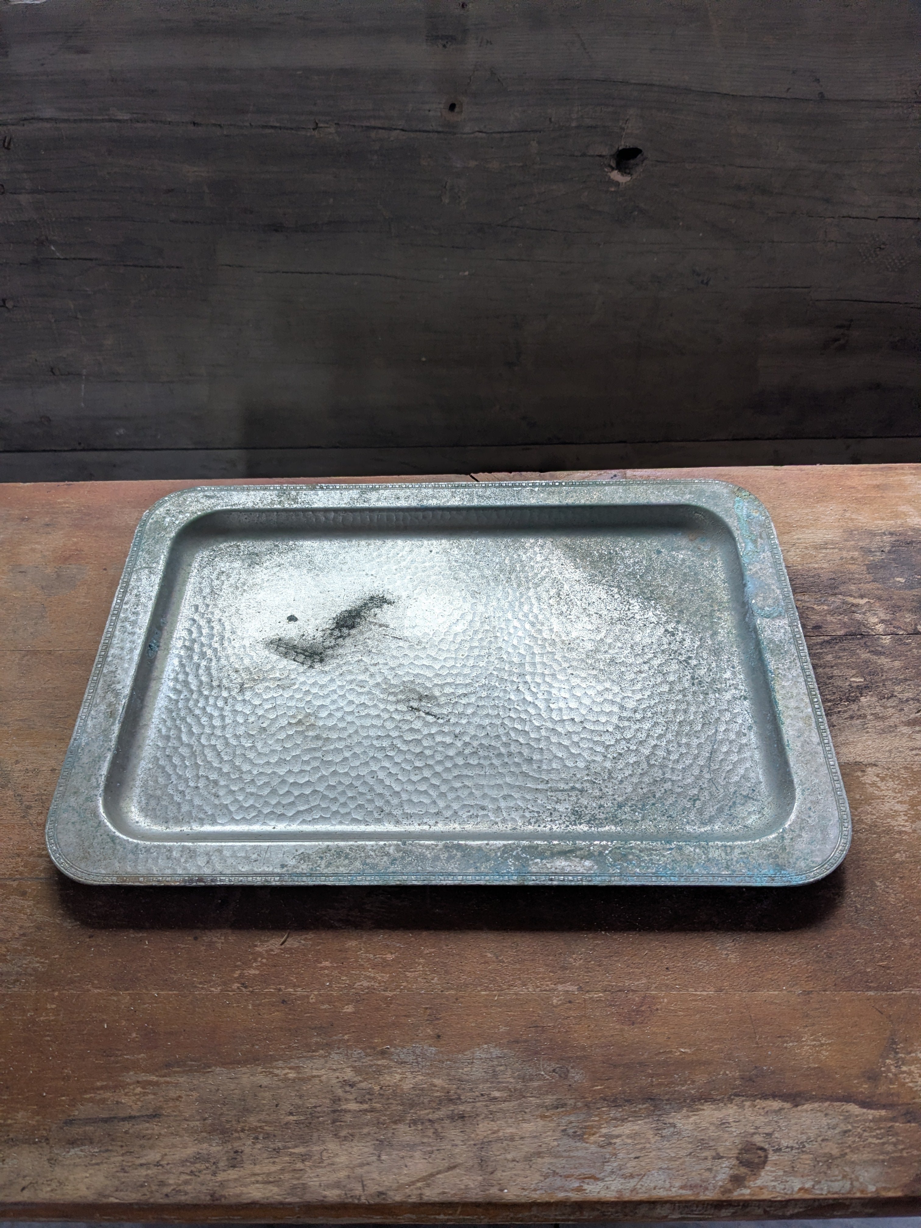 Heritage Hammered Pewter Serving Tray