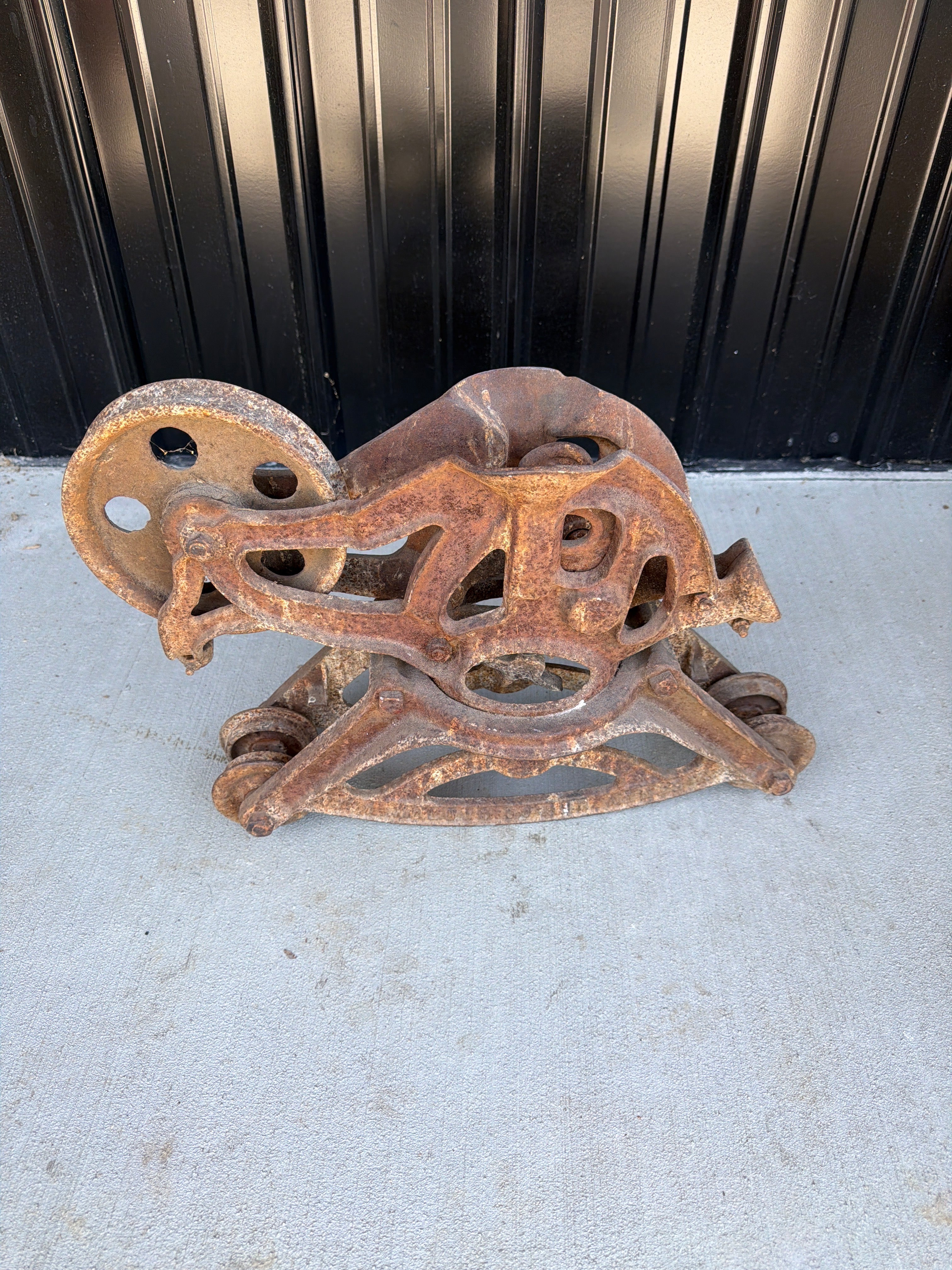Heritage Cast Iron Hay Carrier from Restoration Hardwood with preserved heritage character