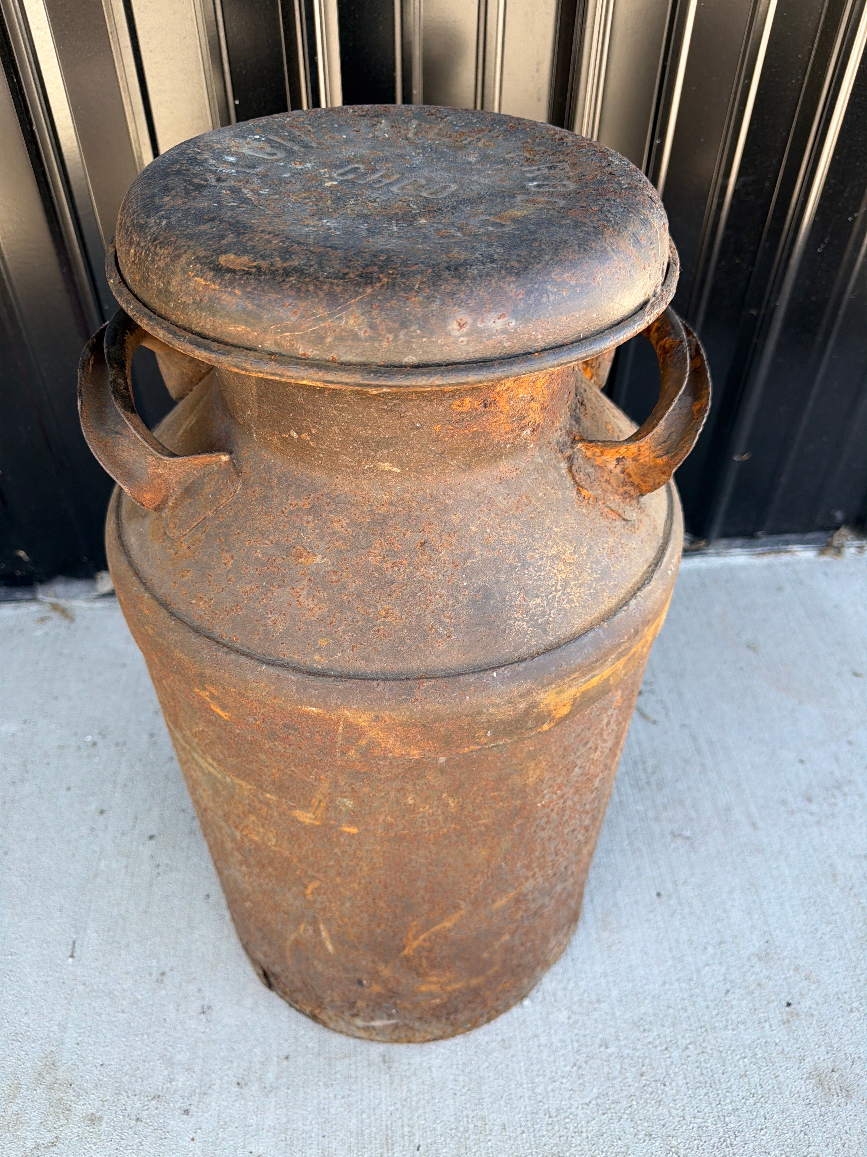 Heritage Chicago Dairy Can from Restoration Hardwood with preserved heritage character