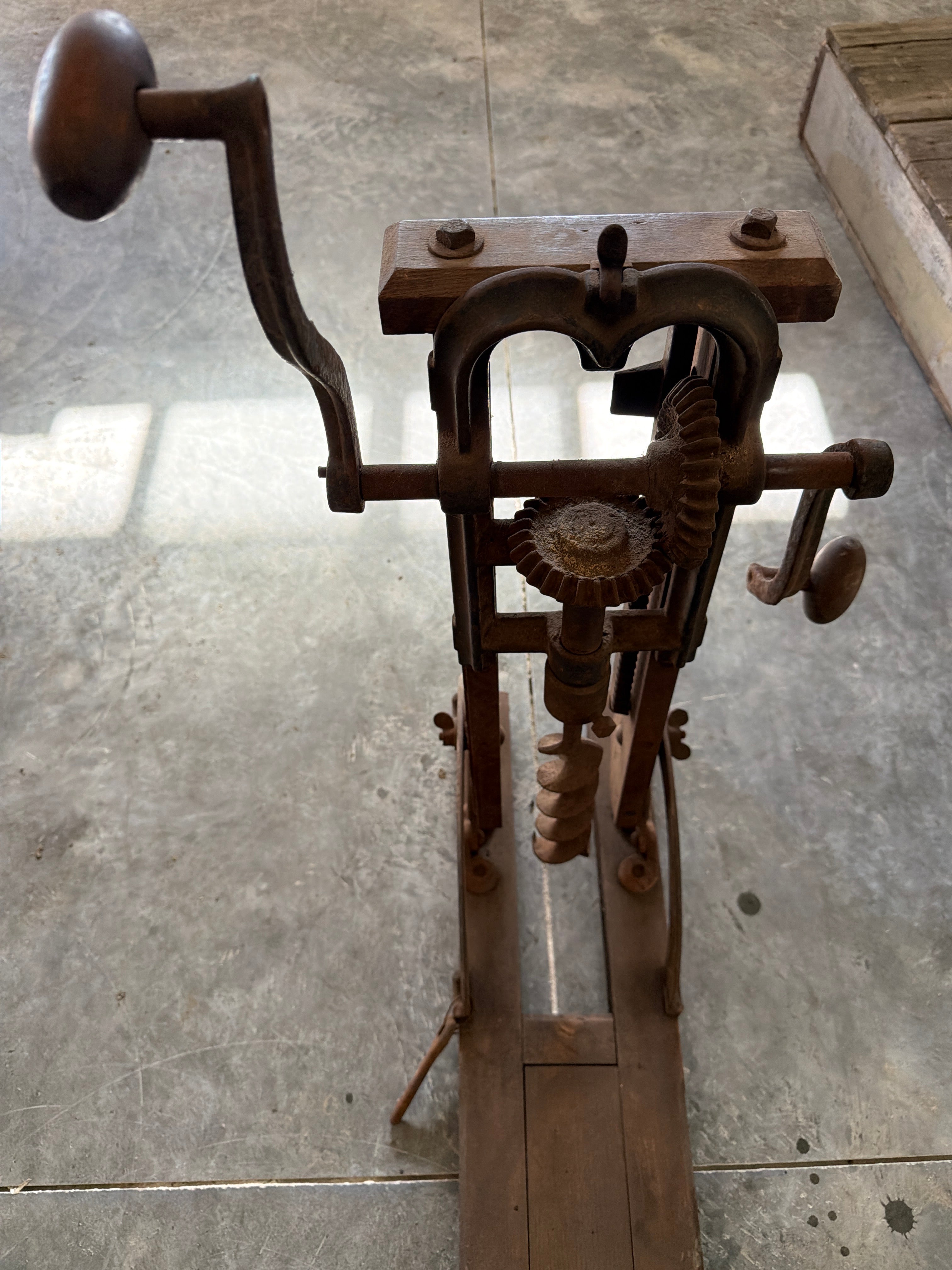 Heritage Hand-Crank Timber Auger from Restoration Hardwood with preserved heritage character