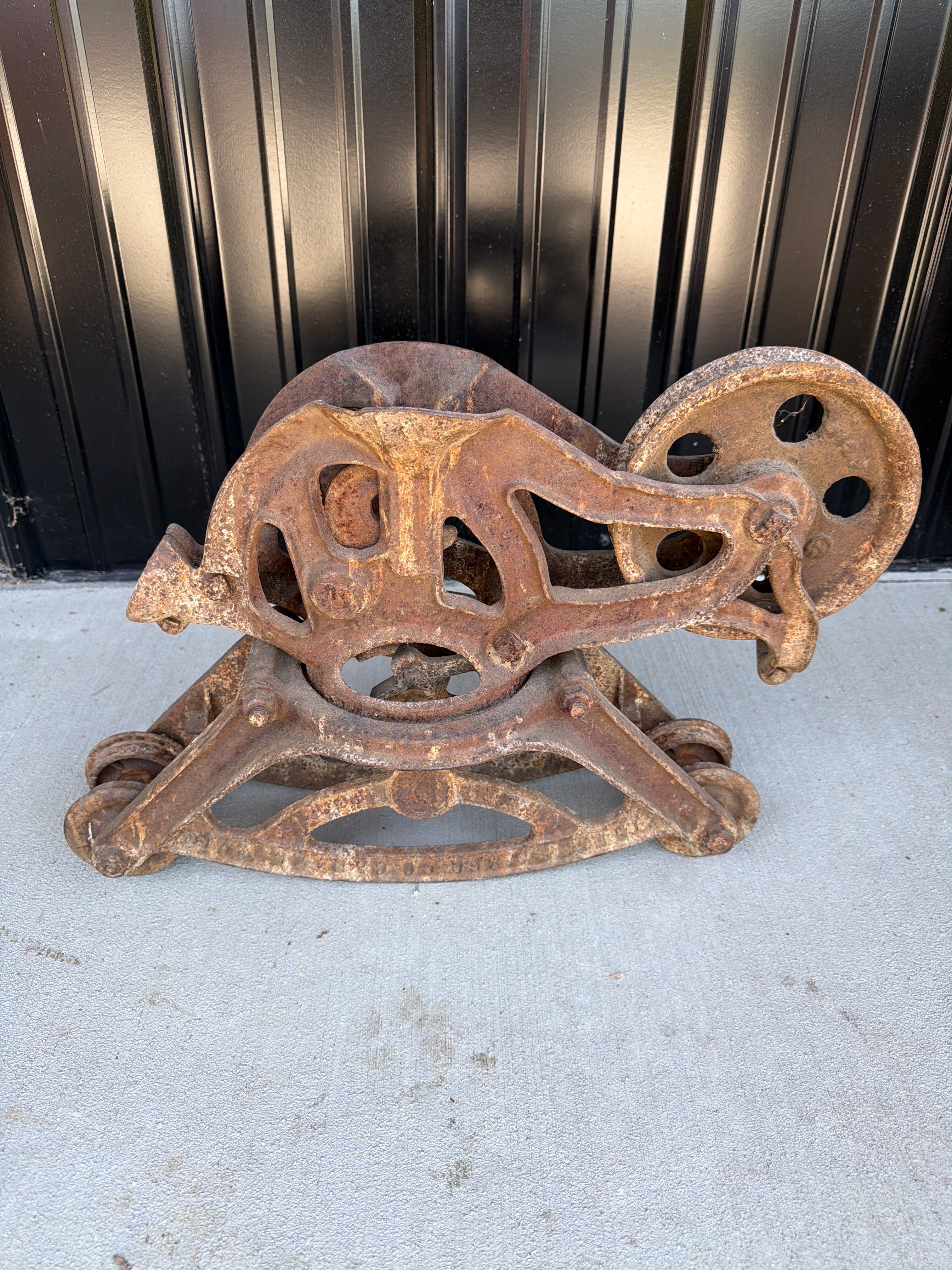 Heritage Cast Iron Hay Carrier from Restoration Hardwood with preserved heritage character