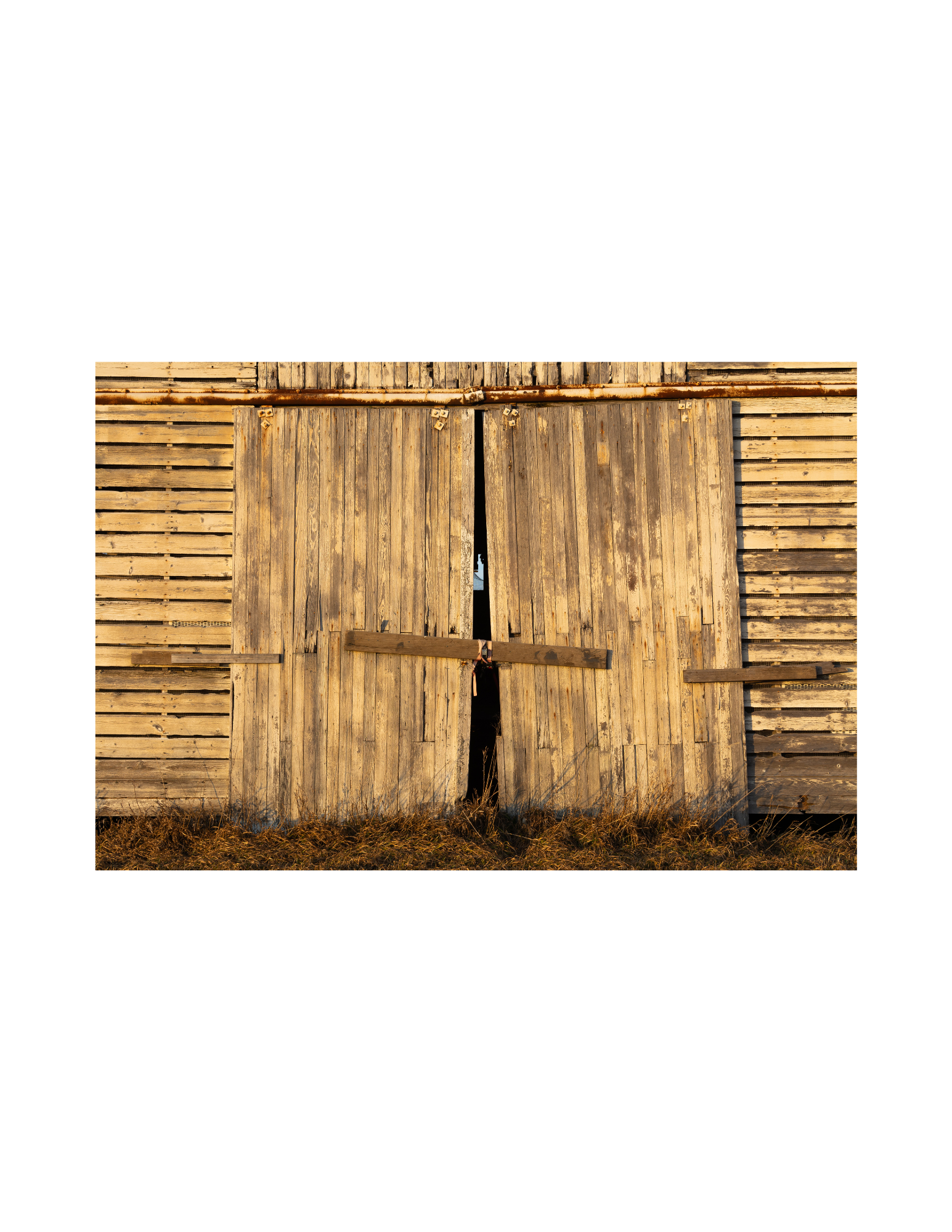 Historic Barn Door Assembly featuring reclaimed, architectural character and preserved material detail