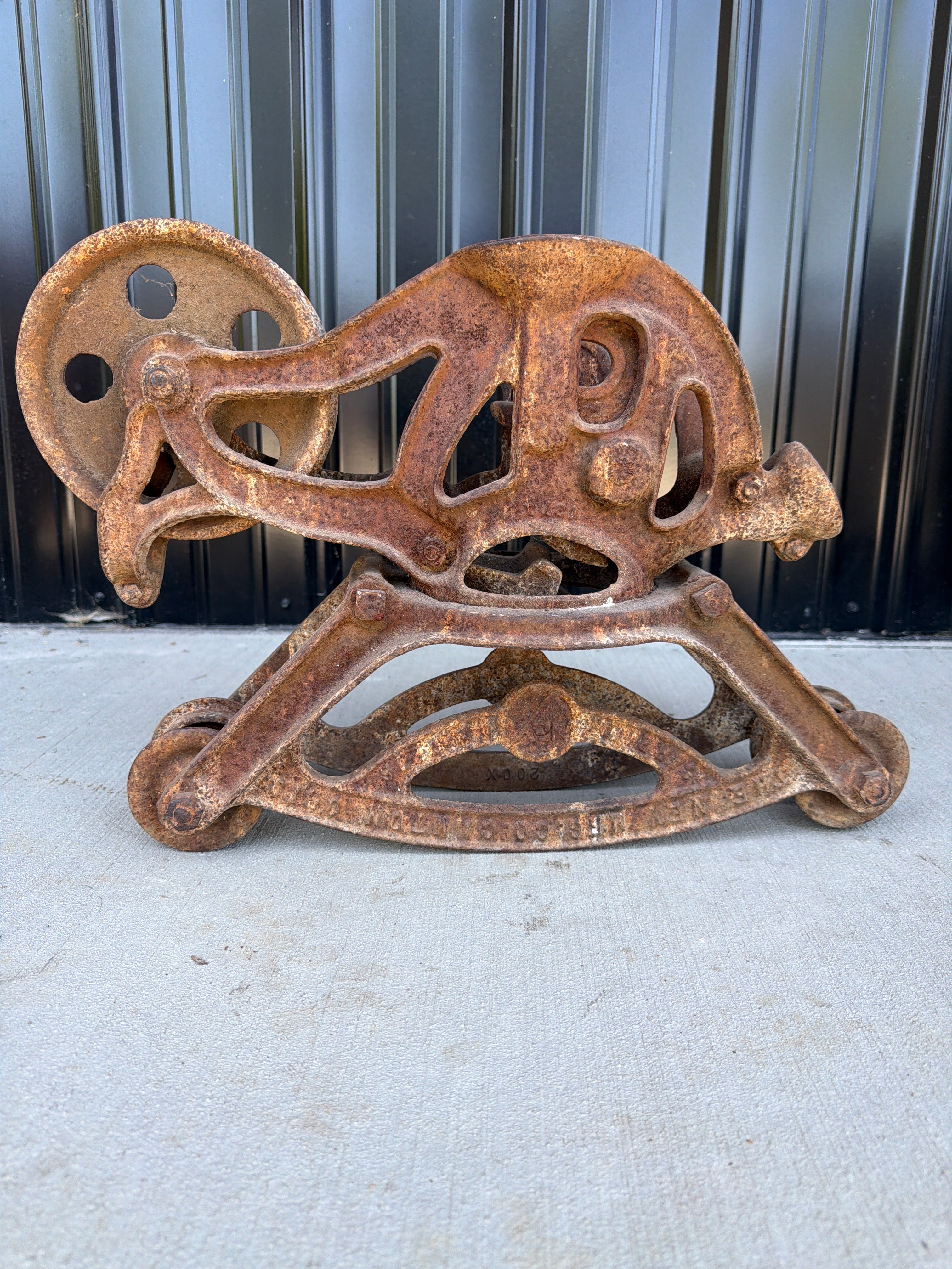 Heritage Cast Iron Hay Carrier from Restoration Hardwood with preserved heritage character