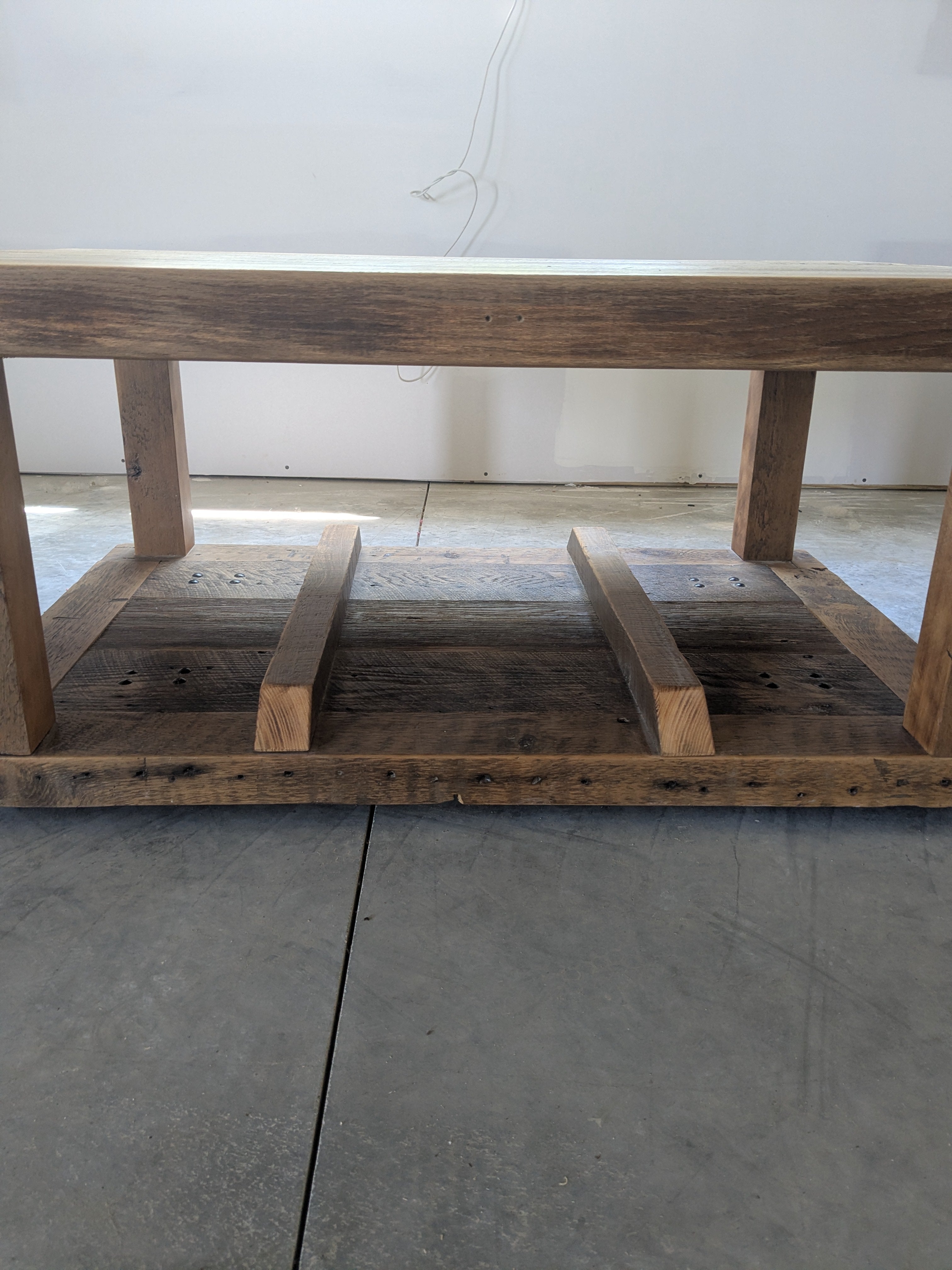 Heritage Reclaimed Coffee Table with Open Storage Base