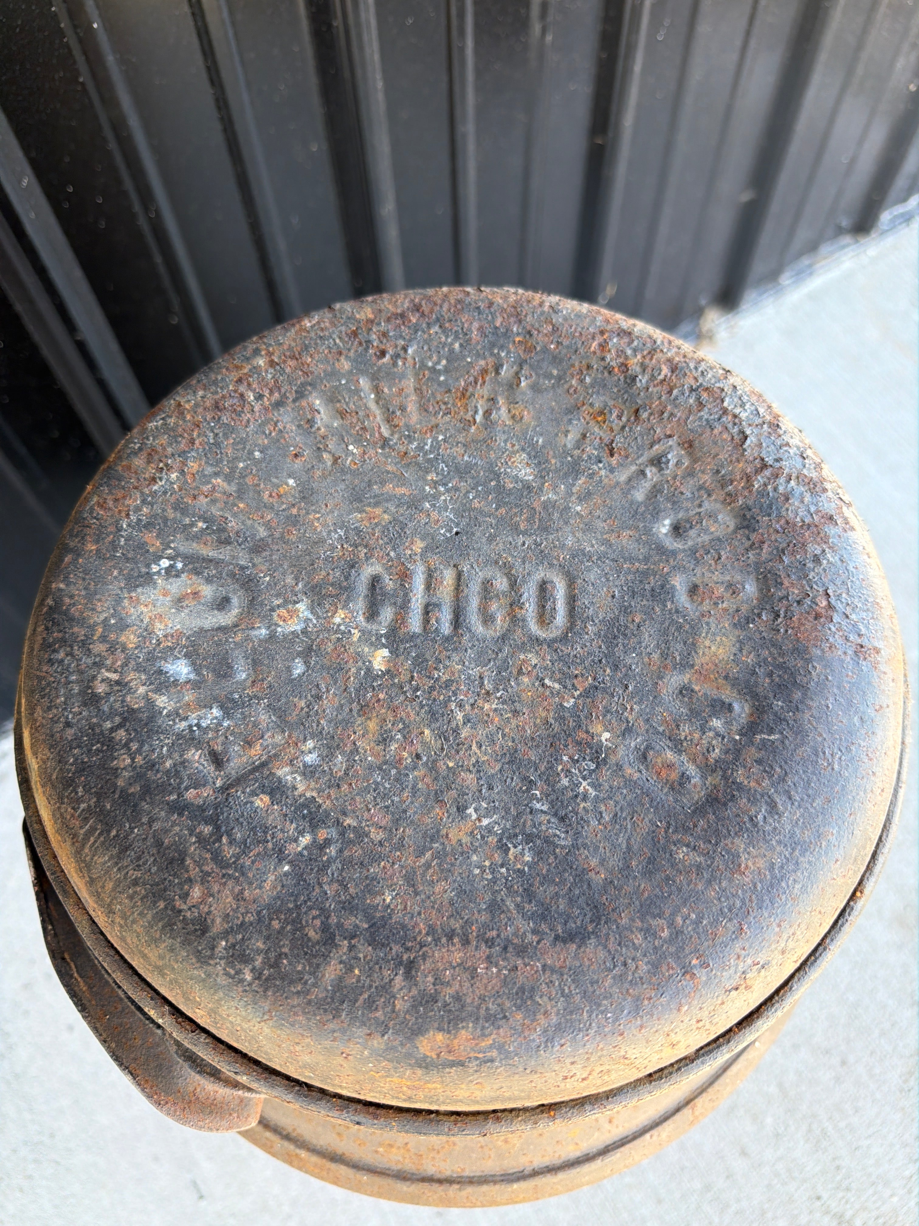 Heritage Chicago Dairy Can from Restoration Hardwood with preserved heritage character