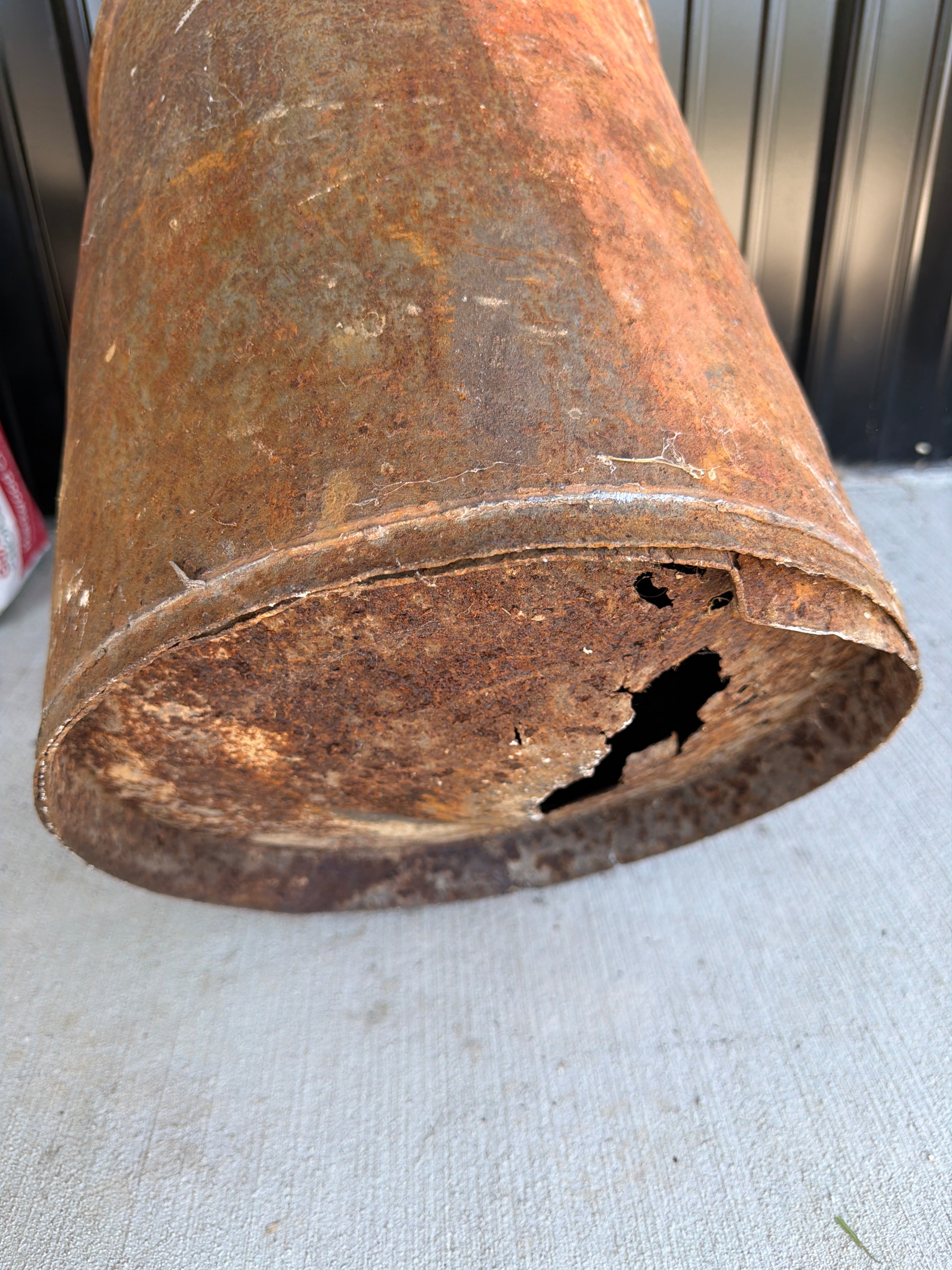 Heritage Oxide Dairy Can from Restoration Hardwood with preserved heritage character