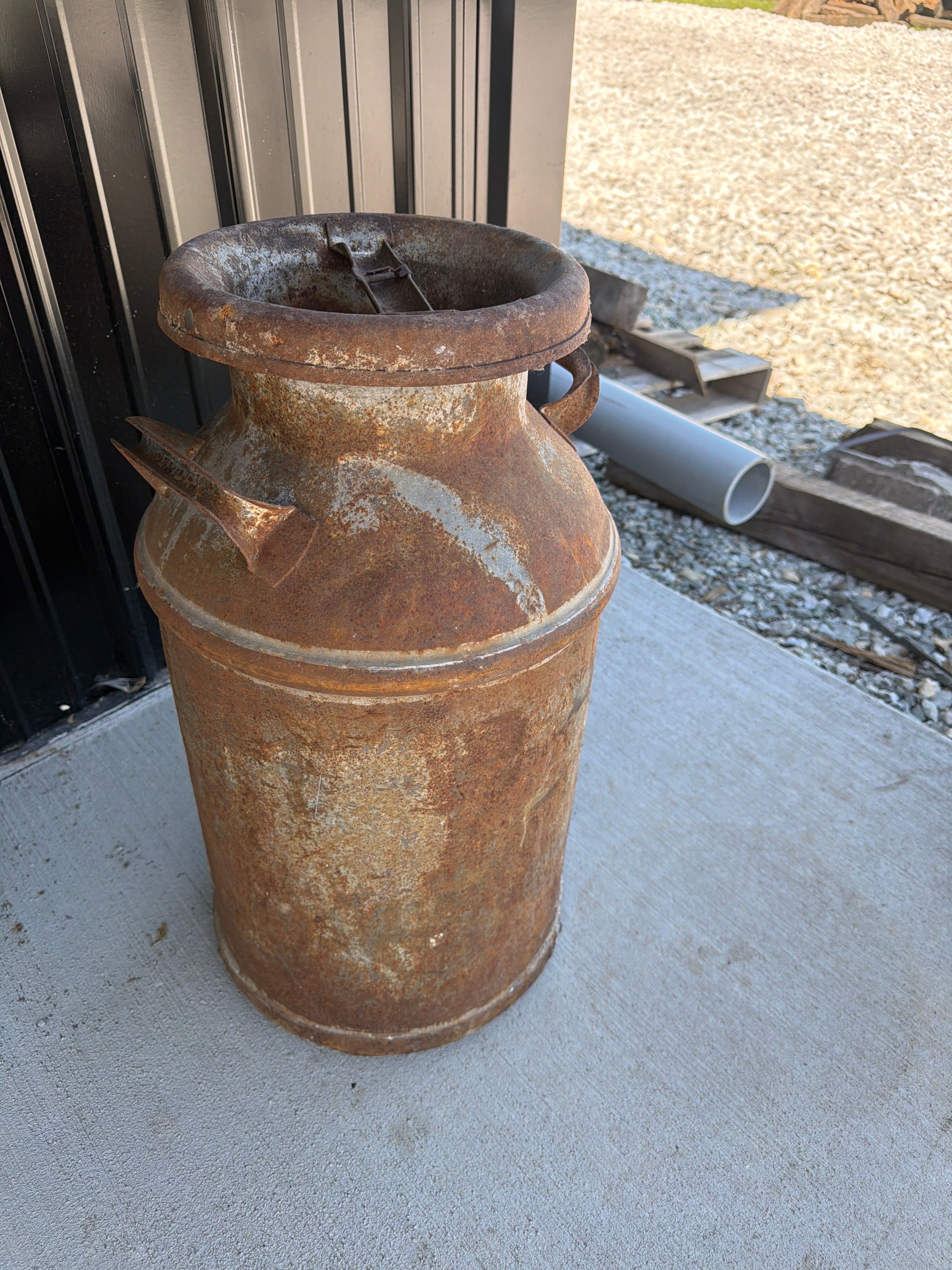 Heritage Dairy Milk Can from Restoration Hardwood with preserved heritage character