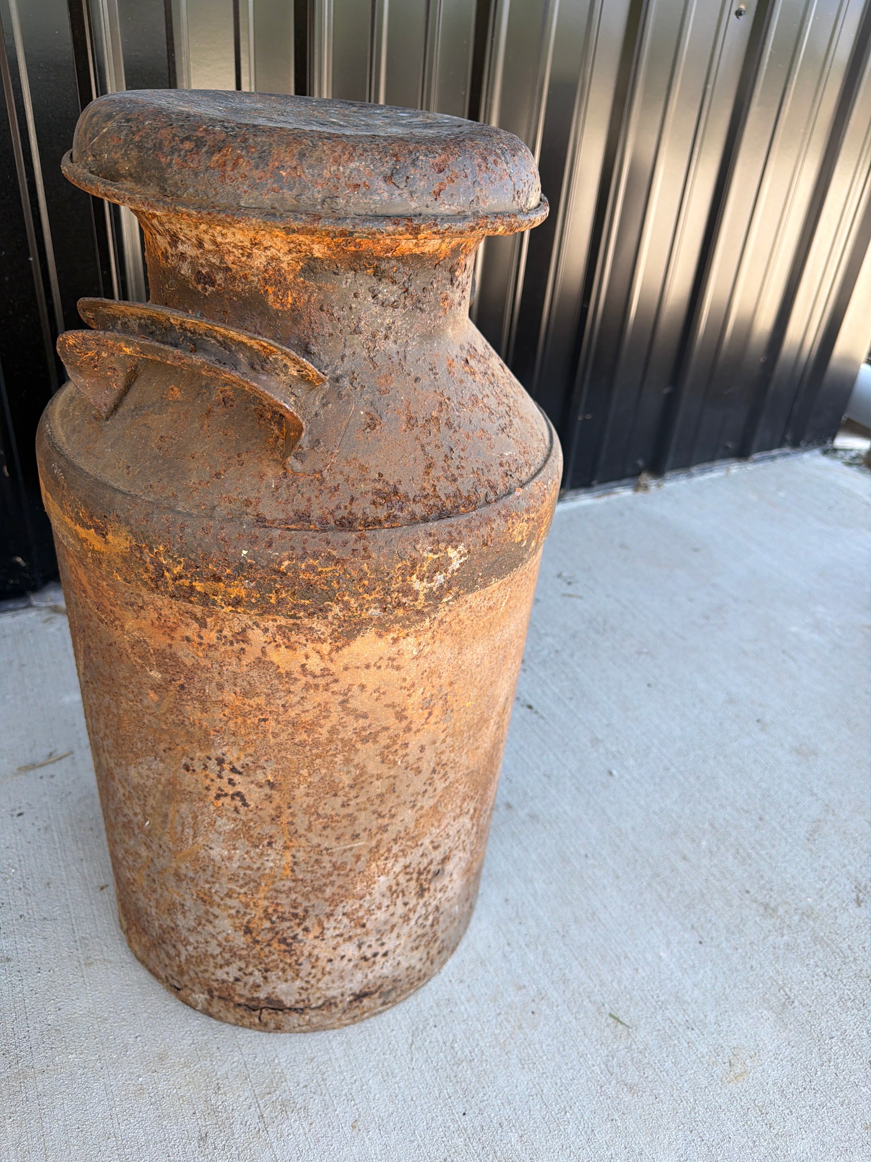 Heritage Chicago Dairy Can from Restoration Hardwood with preserved heritage character